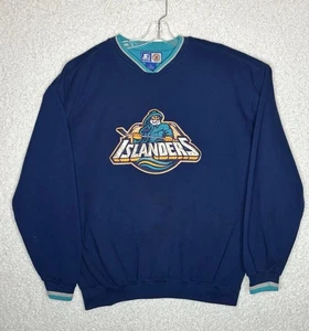 Vintage 90s Starter Mens NHL NY Islanders Fisherman Crewneck Sweatshirt Size XL - Picture 1 of 10