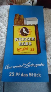 Werbeschild, Imoglas wohl 60erJahre Zigarren Weisser Rabe - Bild 1 von 2