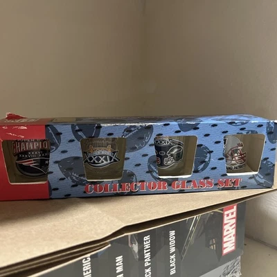 Juego de 39 vasos de chupito para coleccionistas del Super Bowl de los New England Patriots. Nuevo con etiquetas Foto 1 de 4