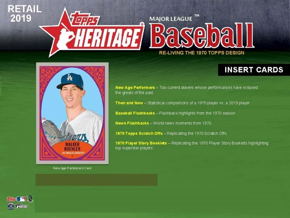 2019 Topps Heritage Baseball Insert Cards Pick From List (All Versions) - Image 1 of 1
