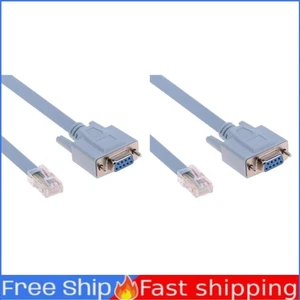 RJ45 Male to DB9 Female 1.5m Network Console Cable for Cisco Switch Router - Afbeelding 1 van 6