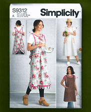 Simplicity Pattern 9312 Aprons Boho Retro Misses Sizes XS S M L XL Uncut