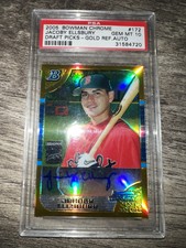 Jacoby Ellsbury PSA 10 2005 Bowman Chrome Gold Refractor RC Rookie Auto /50