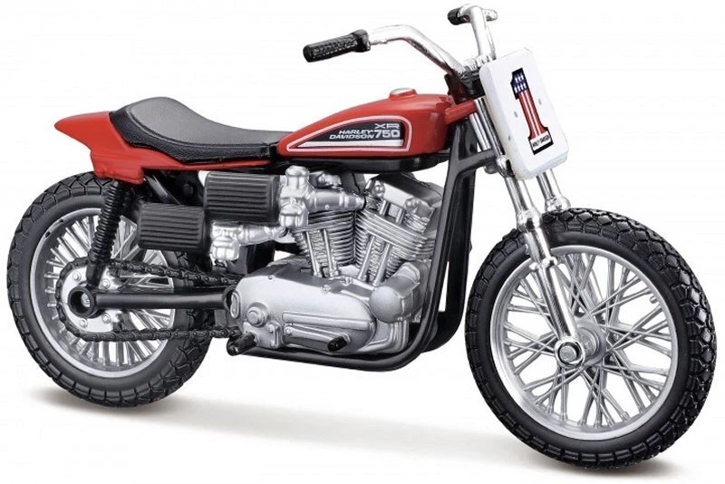 HARLEY-DAVIDSON XR750 Racing Bike - 1972 - redorange - Maisto 1:18 - Photo 1/4