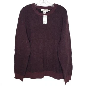 H&M Burgundy Wool Blend Crewneck Sweater Men's Size XXL - Picture 1 of 6
