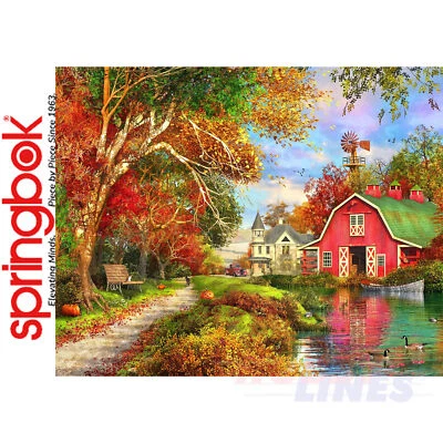 AUTUMN BARN 1000 piece SPRINGBOK Jigsaw Puzzle Random Cut Super Deluxe - Image 1 of 4