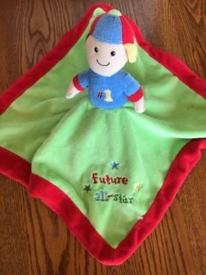 Manta de seguridad deportiva de béisbol Baby Essentials LOVEY sonajero reversible Foto 1 de 2