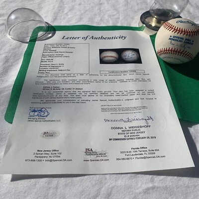 BALTIMORE ORIOLES 4- 20 Game Winners Multi-Signed ROMLB Baseball w/ JSA COA RARE - Image 1 of 4