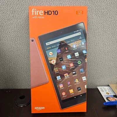 New) Amazon Fire HD 10 (9th Generation) 32GB Full HD Wi-Fi 10.1in Plum 2020 - Image 1 of 4