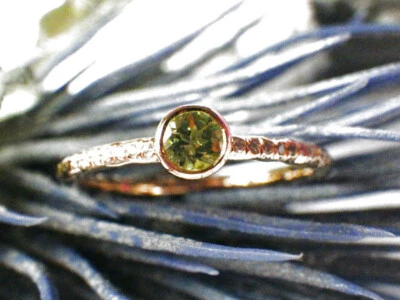 SCHMUCK-STCK RING Zirkonia 17 54 52 16 60 19 Peridot SILBER NEU vergoldet - Bild 1 von 3