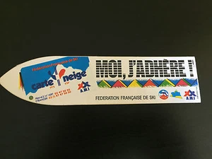 AUTOCOLLANT CARTE NEIGE FORME SPATULE SKI FFS TF1 AMI GOODIES PUB - Picture 1 of 1