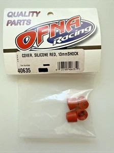 OFNA RACING 40635 RED SILICONE 13mm SHOCK COVERS NEW OLD INVENTORY - Picture 1 of 2