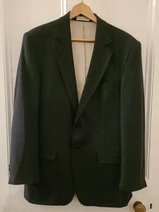 Orvis Dark Grey Check Lambs Wool and Cashmere Sports Blazer Jacket Size 40R - Picture 1 of 18