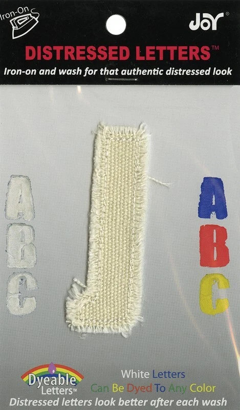 JOY LETTER SHOP 2,5 pulgadas BLANCO hierro envejecido sobre letra - J Foto 1 de 1