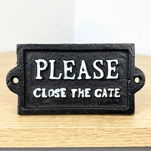 Please Close The Gate Schild Vintage Wandtafel Schild Garten Outdoor Kunst Retro - Bild 1 von 4
