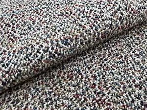 Nina Campbell Circular Ripple Weave Fabric- Rushlake / Teal Red 3 yds NCF4381-01 - Picture 1 of 4