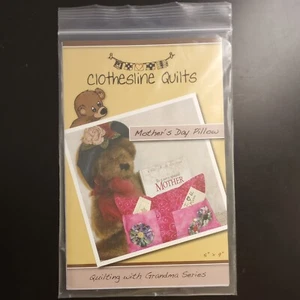 Mother's Day Pillow Applique Pattern Clothesline Quilts 5" x 9" Grandma Series - Picture 1 of 5