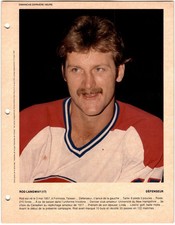 1980-81 Dimanche / Derniere Heure Photos Rod Langway #NNO Montreal Canadiens