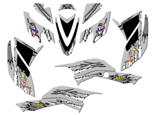 2008-2012 TRX 400 SHREDDER Grey Senge Graphics Kit Compatible with Honda - Foto 1 di 7
