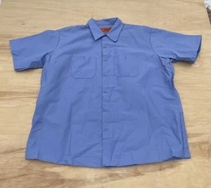 Camicia LAVORO Divisa Industriale 2 Tasche Manica Corta Poliestere Uomo Blu TAGLIA XXL - Foto 1 di 4