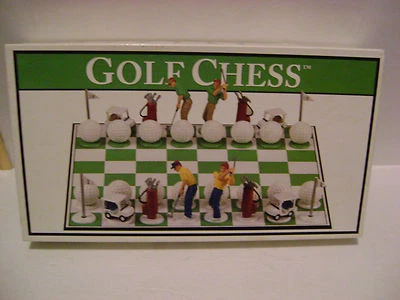 2001 GOLF CHESS Big League Promotions Golf Ball Board Game - COMPLETE + CLOCK - Image 1 of 4