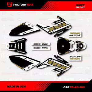 Black & Gold Shift Racing Graphics kit Fits 04-10 Honda Crf80 CRF 80 Decal - Picture 1 of 2