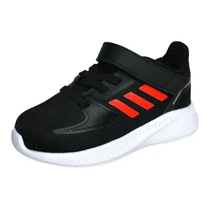 Adidas Runfalcon Toddler Boy's Slip-on Sneakers Size 8 Black Lightweight & Comfy - Picture 1 of 12