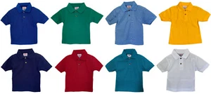 Boy's Plain Classic Polo T-Shirts, Short Sleeves, Collared Summer Top for Kids - Picture 1 of 11