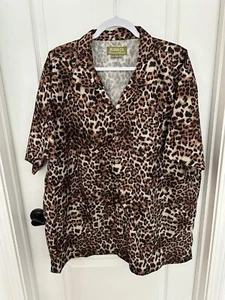 Aloha Co Resort Wear 3XL Leopard Short Sleeve Button Up Men’s - Picture 1 of 4