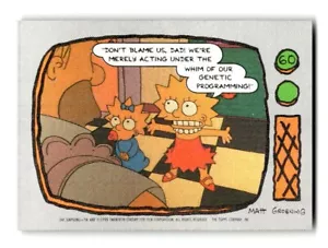 1990 Topps The Simpsons Trading Card #60 Homer, Lisa & Maggie - Bild 1 von 4