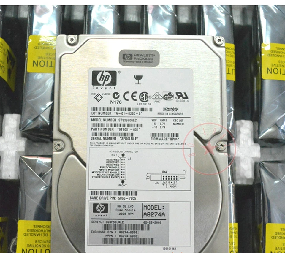HP 36GB A6740A 10K SCSI hard drive 5065-7805 A6740-69001 - Image 1 of 1
