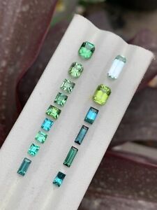 Multi Color Tourmaline Loose Gemstone | Emerald|Square Cut |Ring|Jewelry~ 7.50 C