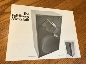 Microstatic Loudspeaker ad flyer - Picture 1 of 3