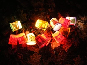 Vintage Disney Mazda Christmas Cinderella Plastic Tree Decoration Lights Working - Picture 1 of 8