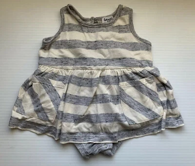 Splendid Infant Baby Girl Striped Romper 6-12 Months Soft One piece Outfit - Image 1 of 4