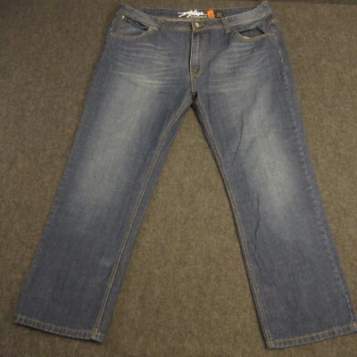 Pantalones de mezclilla Miskeen Originals para hombre 44x32 años 90 Y2K recto azul bordado logotipo Foto 1 de 4