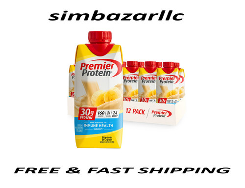 Premier Protein Shake, Bananas & Cream, 30g Protein, 11 fl oz, 12 Ct | eBay