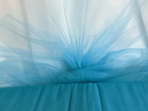 Tulle Turquoise 54" wide by yard, wedding-party decorations,tutu, Free swatches. - Picture 1 of 3