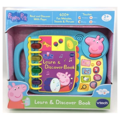 New Peppa Pig Toy Learn And Discover Book MultiColor Unisex Interactive Vtech - Image 1 of 4