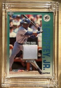Ken Griffey Jr. 2022 Jersey Fusion - Temporada 1997 Juego Usado Muestra - 1992 Fleer - Imagen 1 de 3