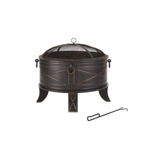 Quadripod 26 in. Round Fire Pit for Outdoor Heating and Camping - Picture 1 of 4