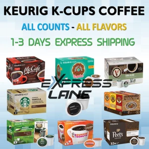 Keurig Coffee K Cups 40/72/80/100 Capsules Light or Dark Roast lot ALL FLAVORS - Picture 1 of 140