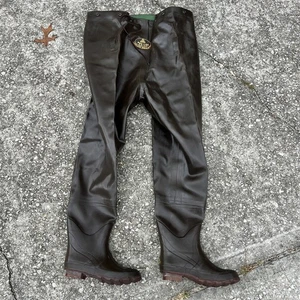 Pro Line Fishing Waders Pants Wading Sz 8 Boots water Proof 22 Inch Waist Flat - Picture 1 of 13