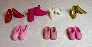 Barbie Doll Shoes -  7 Pair - Ballet Slippers, Sneakers, Heels - Lot E - Picture 1 of 2