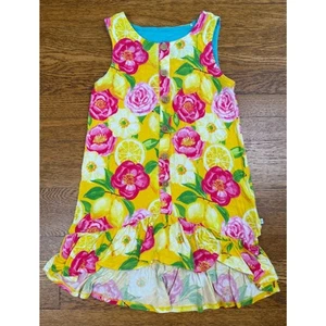 Posh Peanut Girls' Yellow Floral Tunic Size 5 - Picture 1 of 4