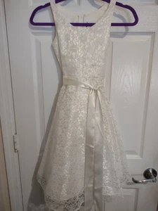 Olivia Koo Cream Lace Girls Formal Dress 8 - Picture 1 of 4