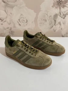 Adidas BB5265 Originals Gazelle Cargo olivgrün Wildleder Gummi braune Sohle UK Größe 8 - Bild 1 von 11