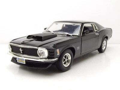 Ford Mustang Boss 429 1970 Nera Modellino 1:18 MotorMax - Immagine 1 di 4