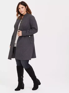 Womens Torrid Outlander Grey Clare Button Coat Size 0 12 Large NWT - Picture 1 of 6