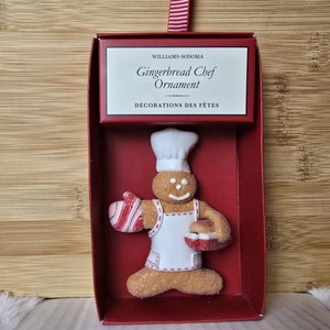 Williams-Sonoma pan di zenzero chef ornamento festa panettiere Bundt torta nuova con scatola ritirata - Foto 1 di 13